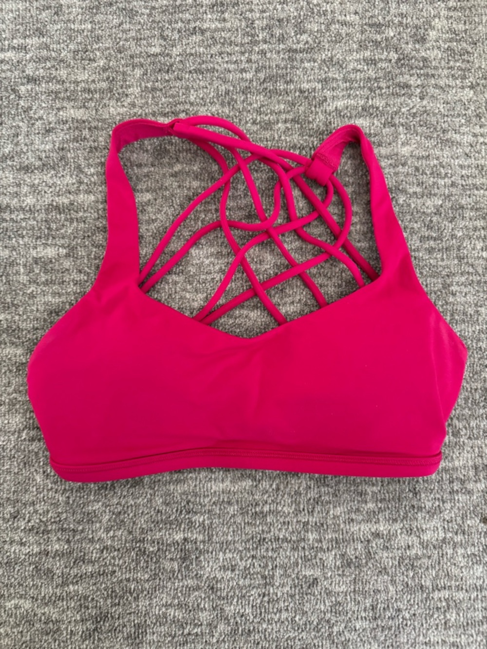 Lululemon Fuchsia Strappy Back Sports Bra - Women Intimates & Sleepwear